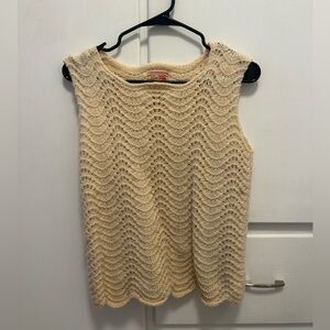 Vintage Hand Knit Tank Top, Medium